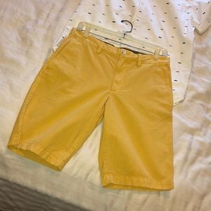 Banana Republic yellow chino shorts
